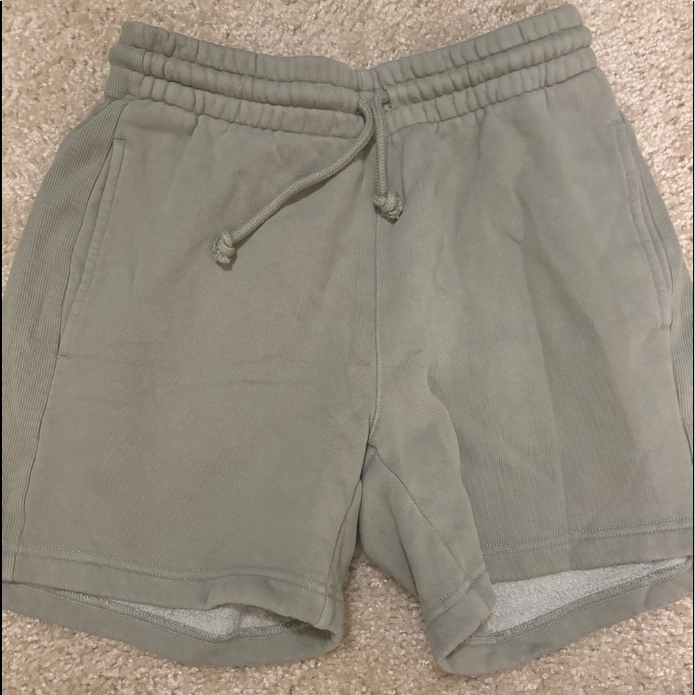 Sage green sweat shorts